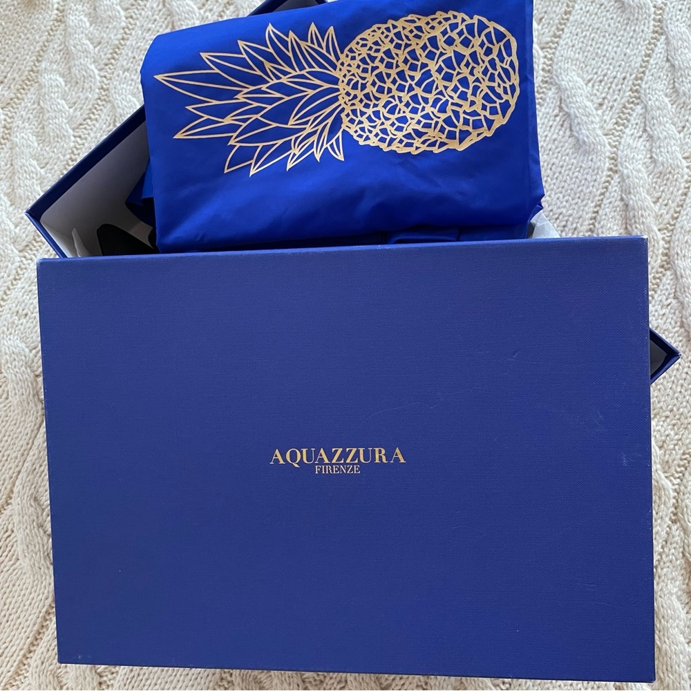 Aquazzura Christy Lace-Up Pointed-Toe Black Flats - Picture 12 of 14